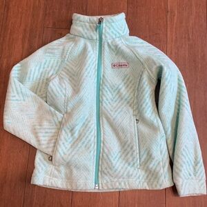 Girls Columbia Fleece Jacket Zip Up Size Small (7/8)